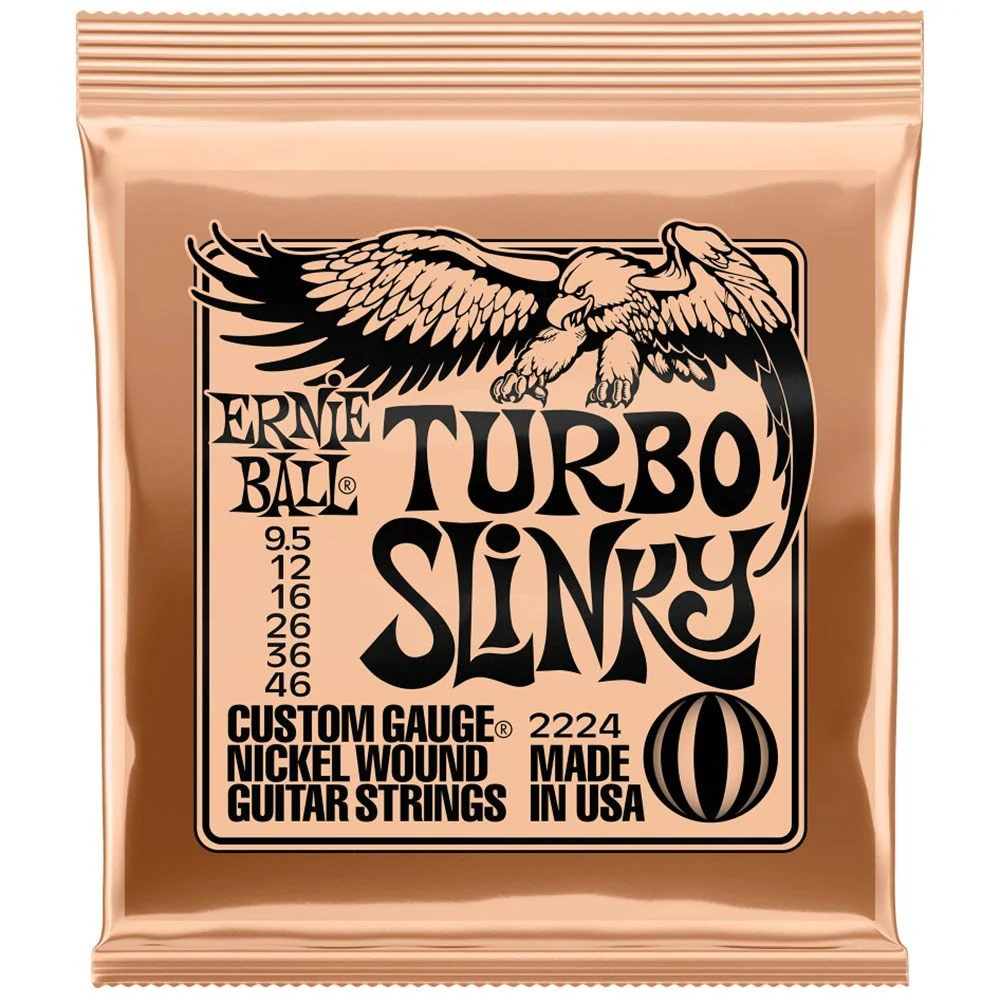 Ernie Ball Turbo Slinky Nickel Nickel Wound Electric Guitar Strings - (9.5-46)