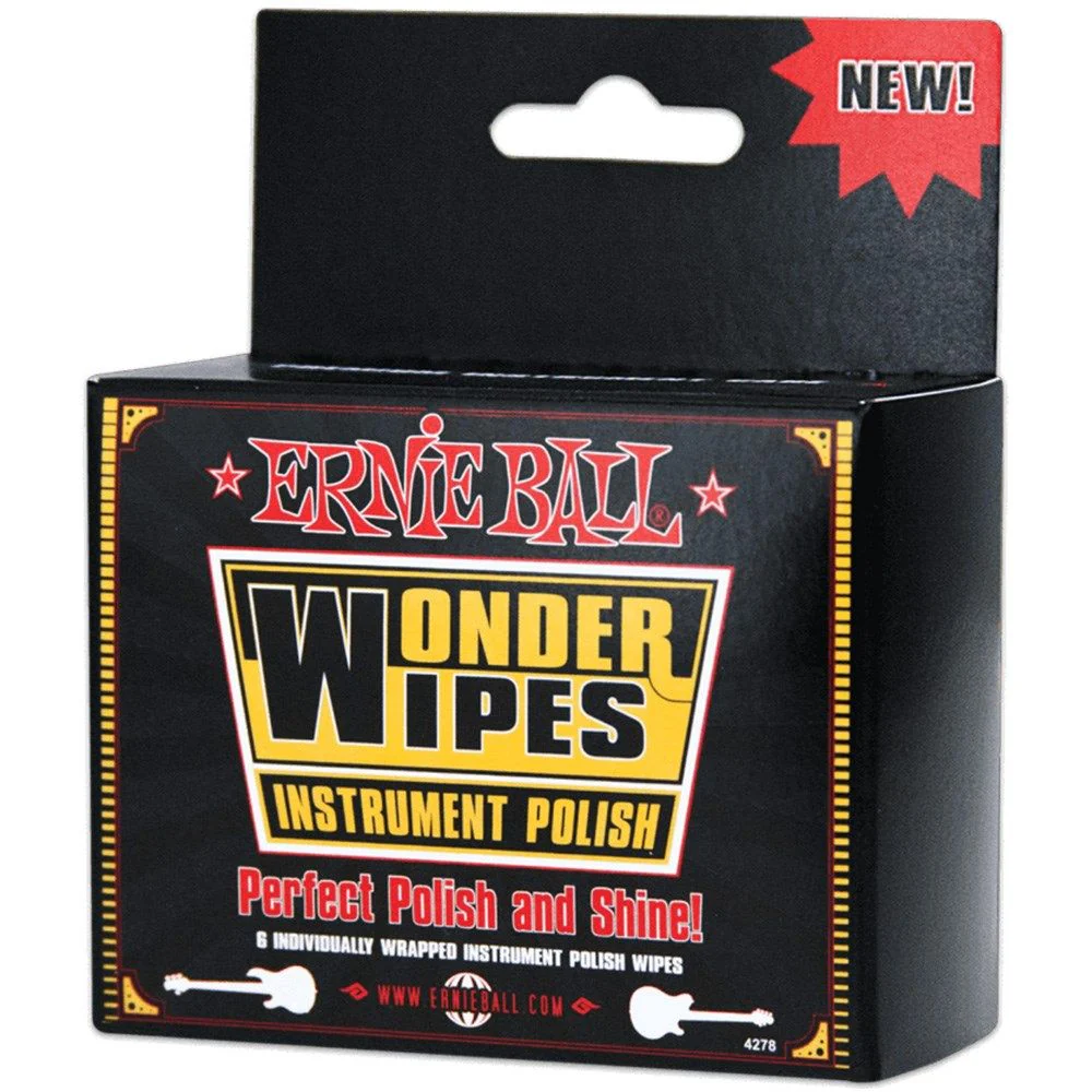 Ernie Ball Wonder Wipes Instrument Polish 6-PACK