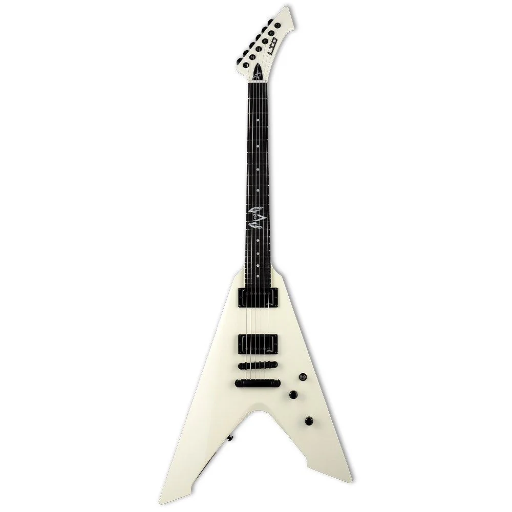 ESP LTD James Hetfield Vulture Electric Guitar w/ EMG Pickups (Olympic White)