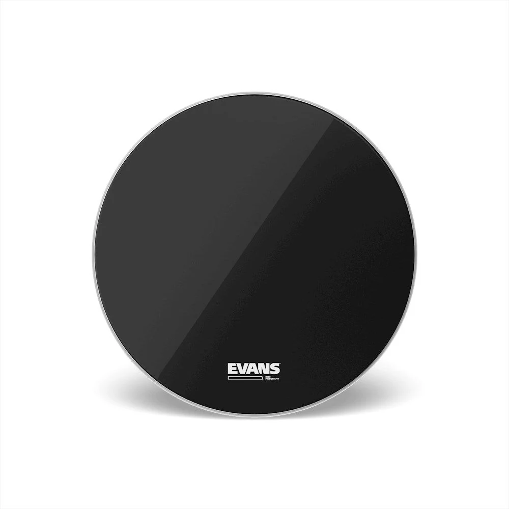 Evans EQ3 Resonant Black Bass Drum Head 20 Inch No Port