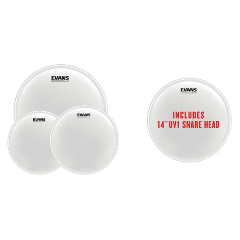 Evans UV1 Coated Standard Pack 12 inch 13 inch 16 inch with 14 inch UV1 Coated Sna