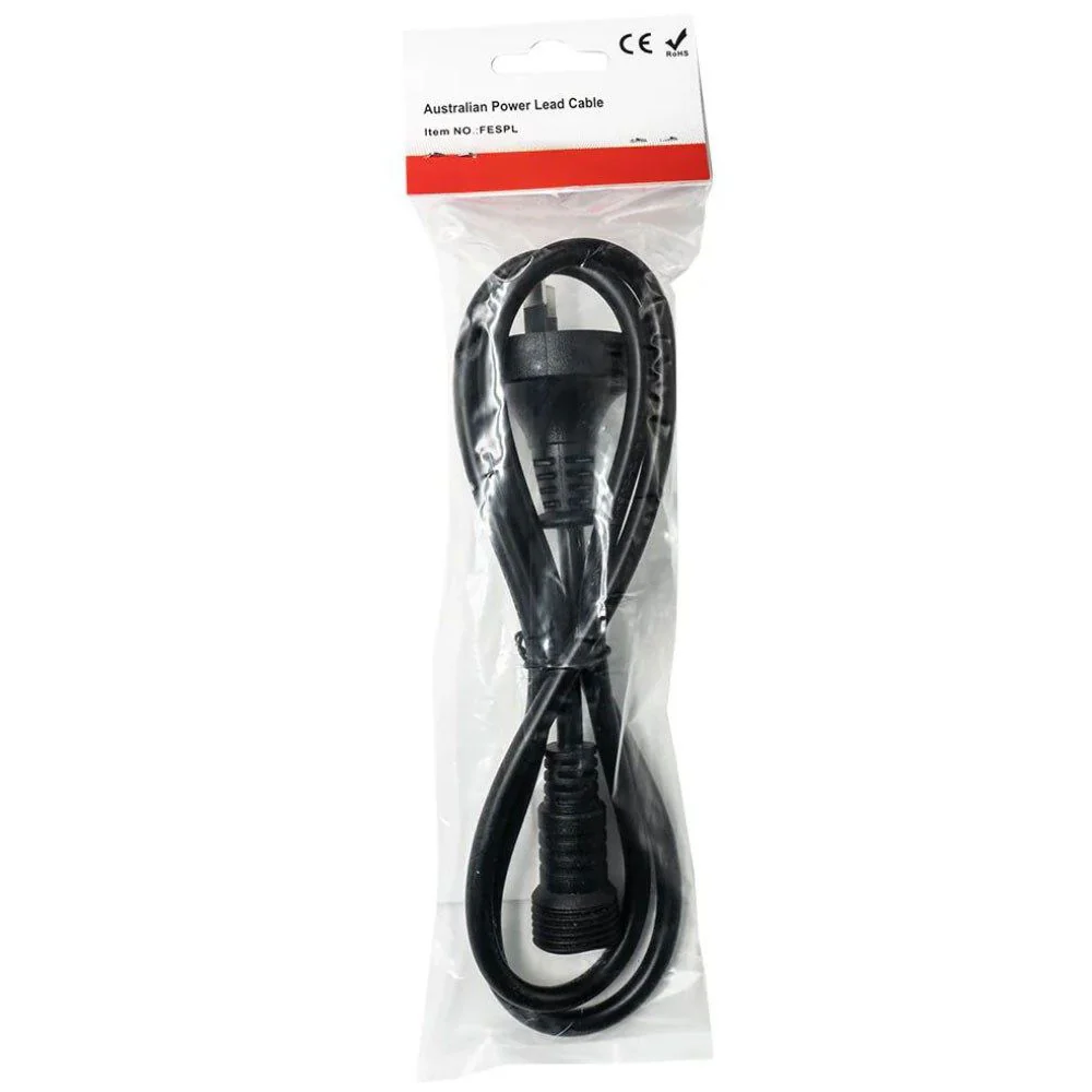 Event Lighting Festoon Power Lead 1m (Black)