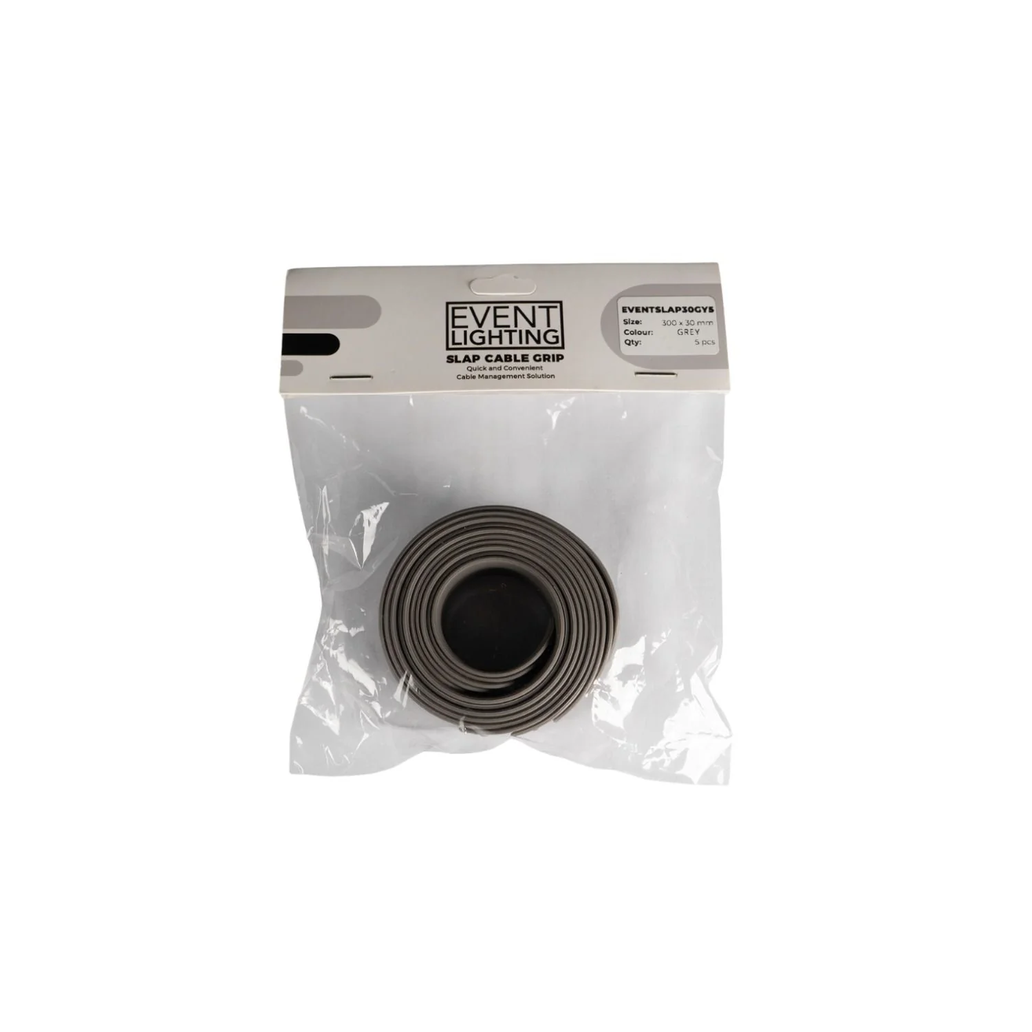 Event Lighting Slap Cable Grips Grey (5 Pack) Each Grip 300 x 30mm