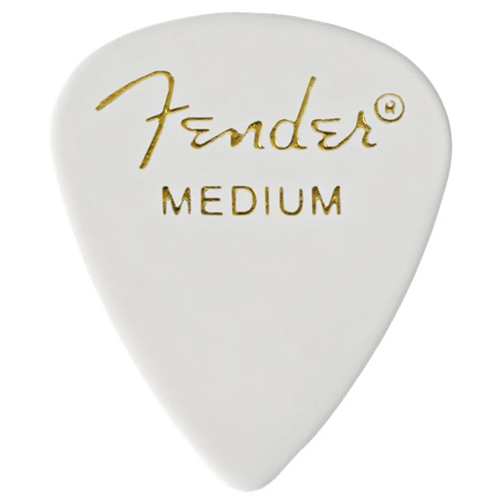 Fender 351 Shape Premium Celluloid Picks 12-Pack - Medium (White)