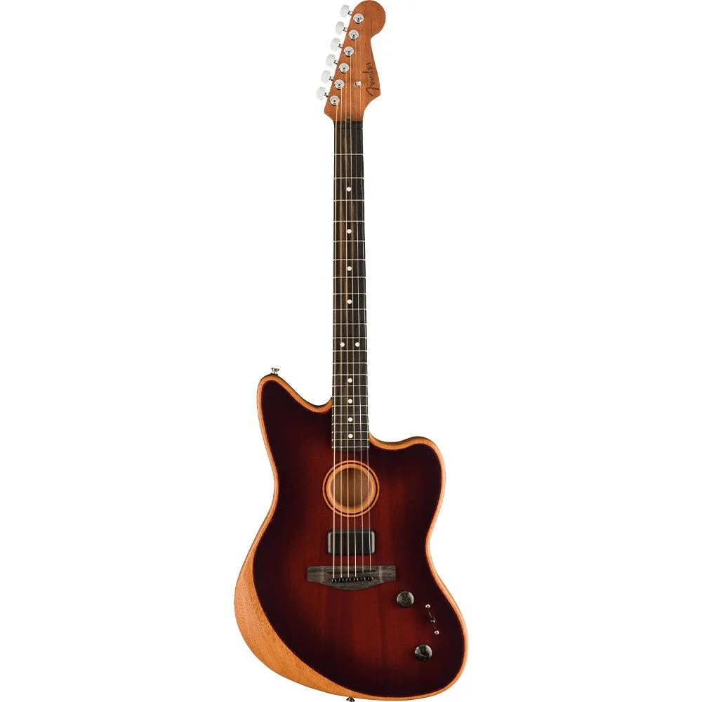 Fender American Acoustasonic Jazzmaster All-Mahogany Ebony Fingerboard (Bourbon Burst)