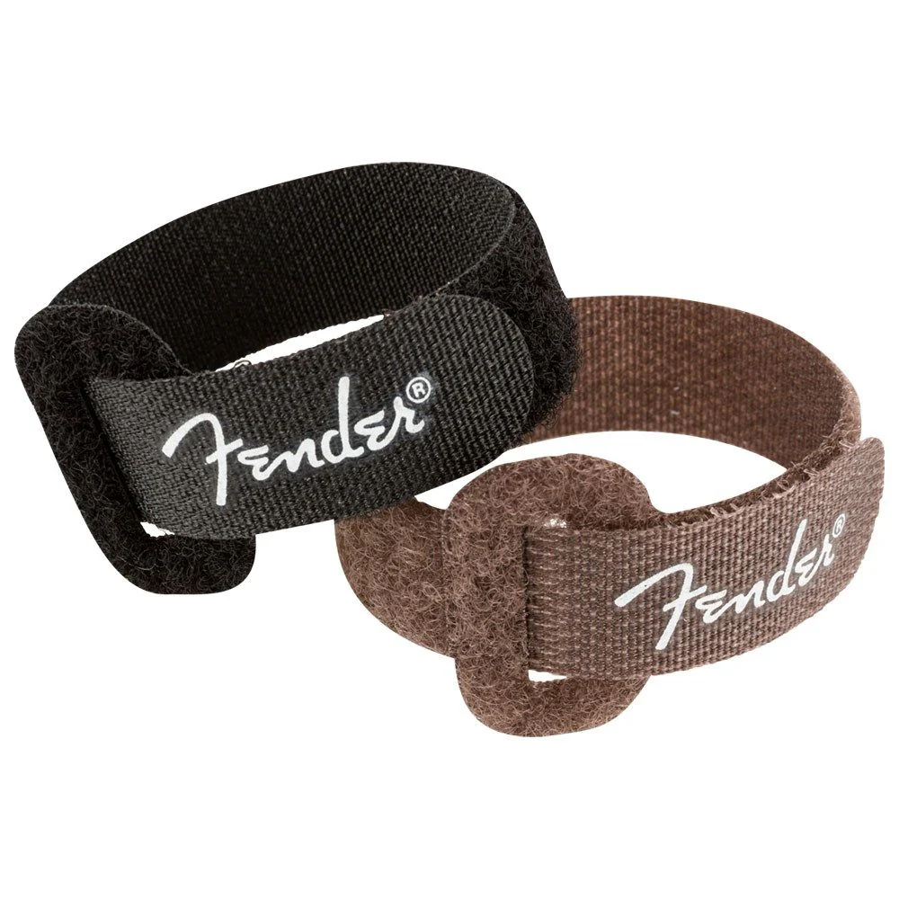 Fender Cable Ties - 7" (Black/Brown)