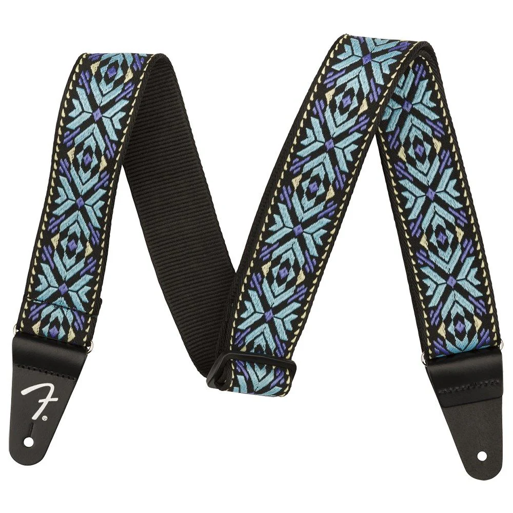 Fender Pasadena Woven Strap (Blue Snowflake) 2"