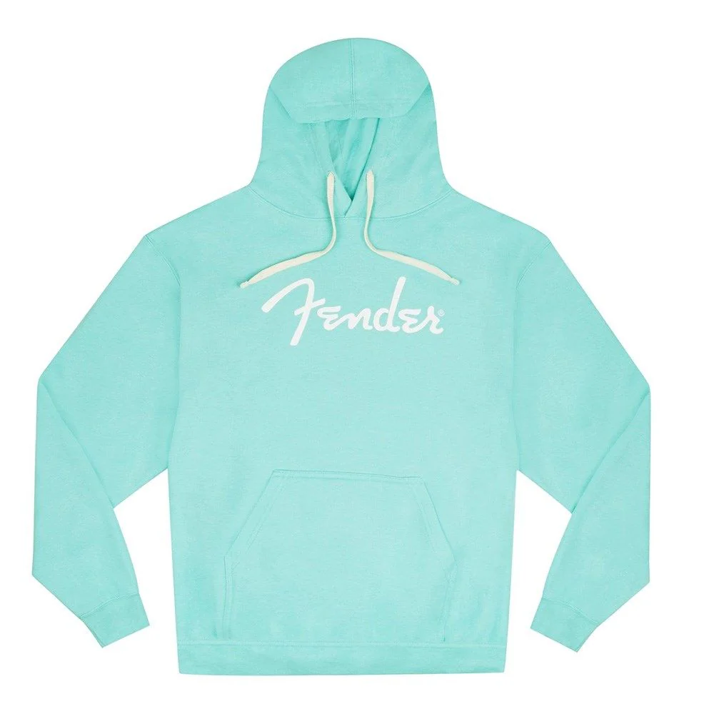 Fender Spaghetti Logo Hoodie (Daphne Blue) Medium