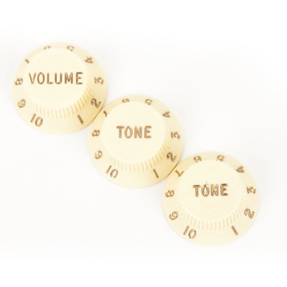 Fender Stratocaster Knobs Volume/Tone/Tone 3-Pack (Aged White)