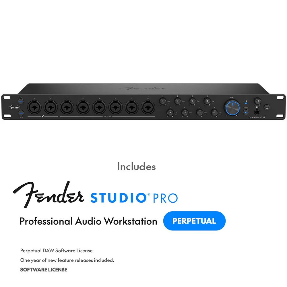 Fender Studio Quantum LT16 26 x 30 USB-C Audio Interface w/ ADAT