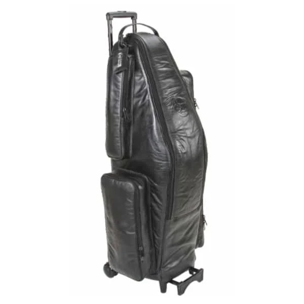 Gard Baritone Sax Low Bb Wheelie Gig Bag - Leather Black
