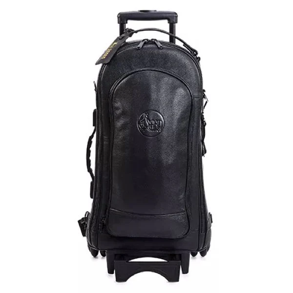Gard Compact Triple Trumpet Wheelie Gig Bag - Leather Black