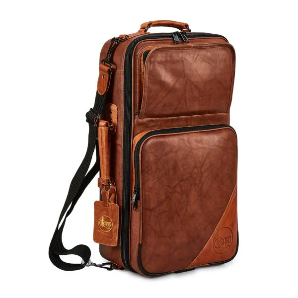 Gard Elite Triple Trumpet Gig Bag - Leather Antique Natural Tan
