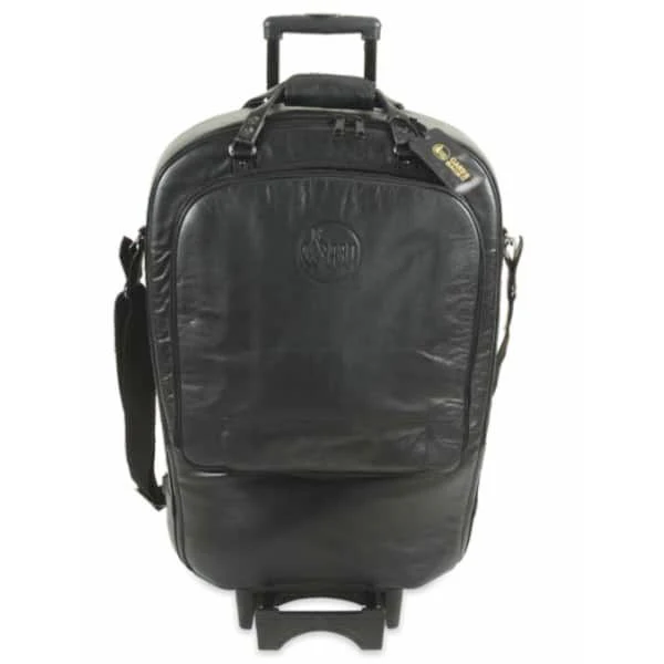 Gard French Horn Fixed Bell Wheelie Gig Bag - Leather Black