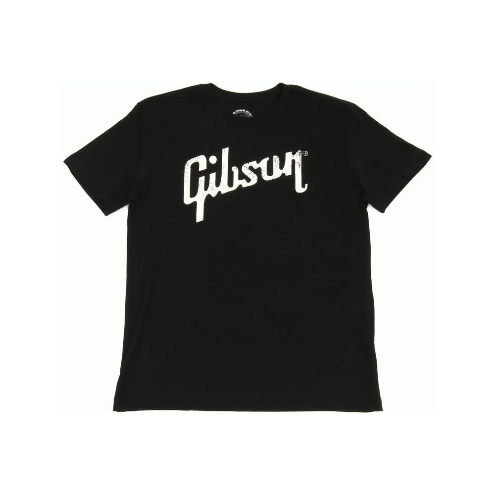 Gibson Distressed Gibson Logo T (Black - MD)