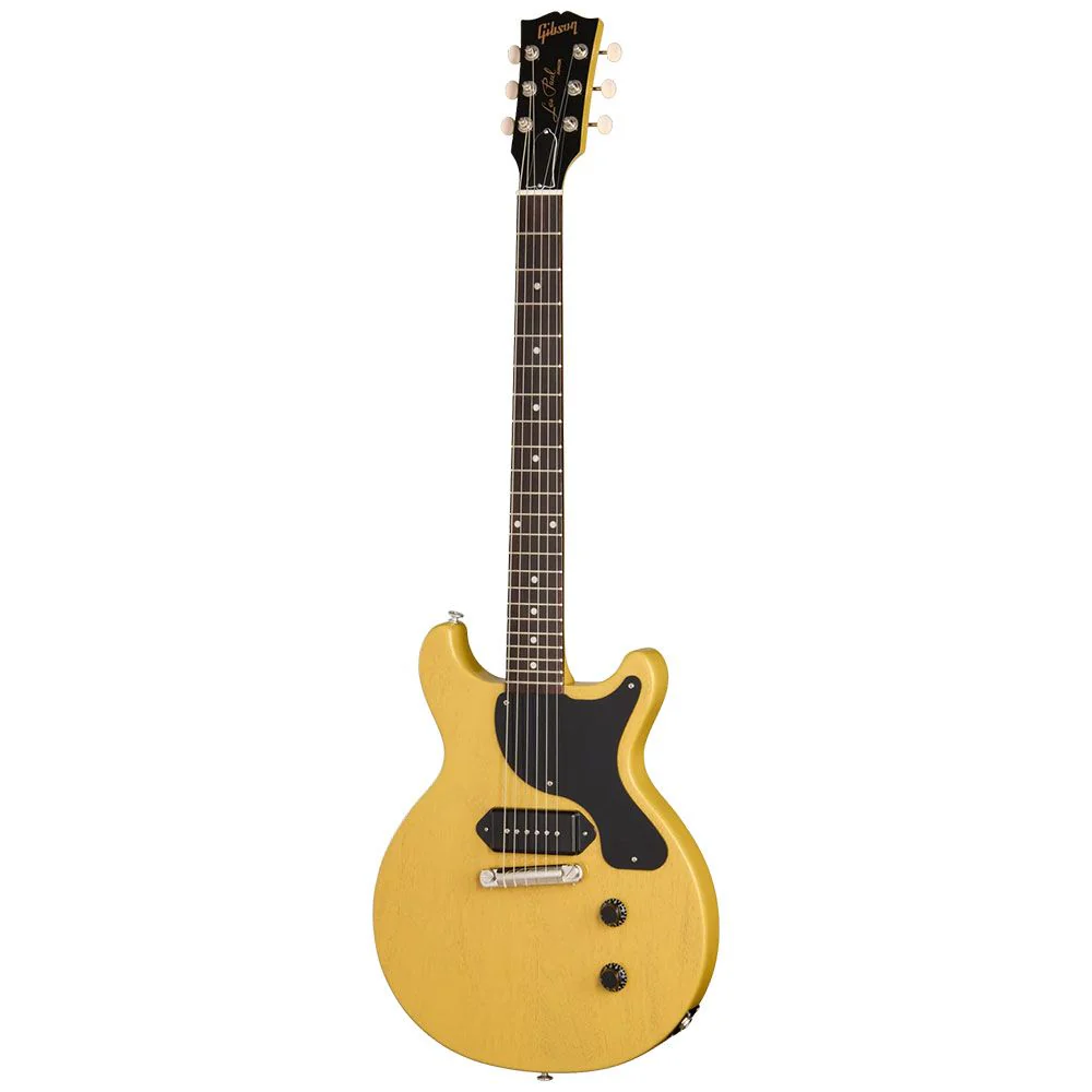 Gibson Les Paul Junior Double Cut w/ Black Pick Guard (TV Yellow) inc Hard Case