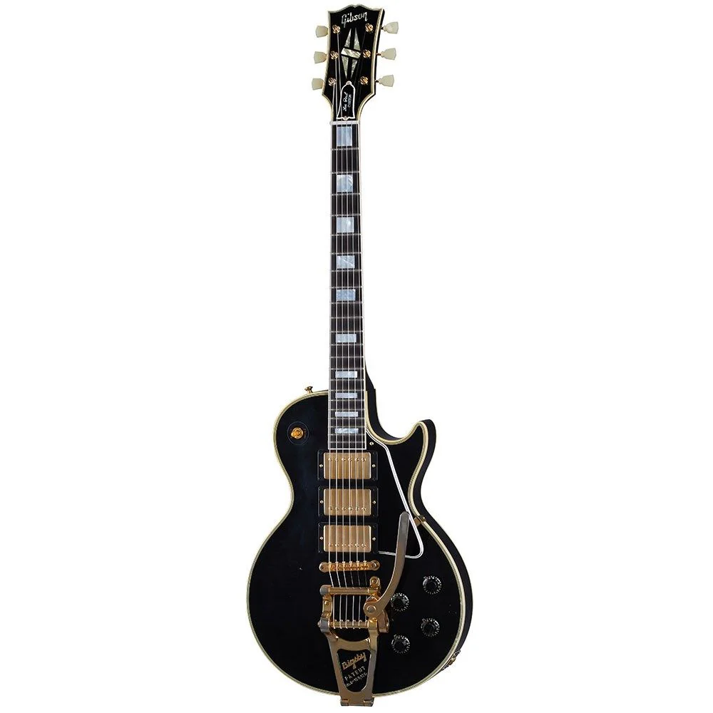 Gibson Murphy Lab 1957 Les Paul Custom 3-Pickup w/ Bigsby (Ebony) - Light Aged