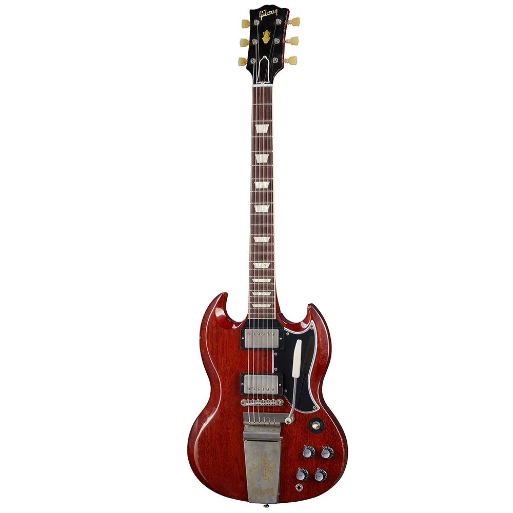 Gibson Murphy Lab 1964 SG Standard with Maestro Vibrola (Faded Cherry) - Heavy Aged