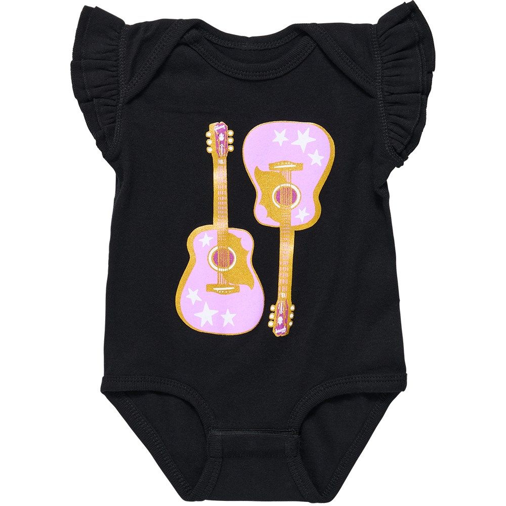 Gibson Pink Guitar Baby Onesie (Black) 0/3M