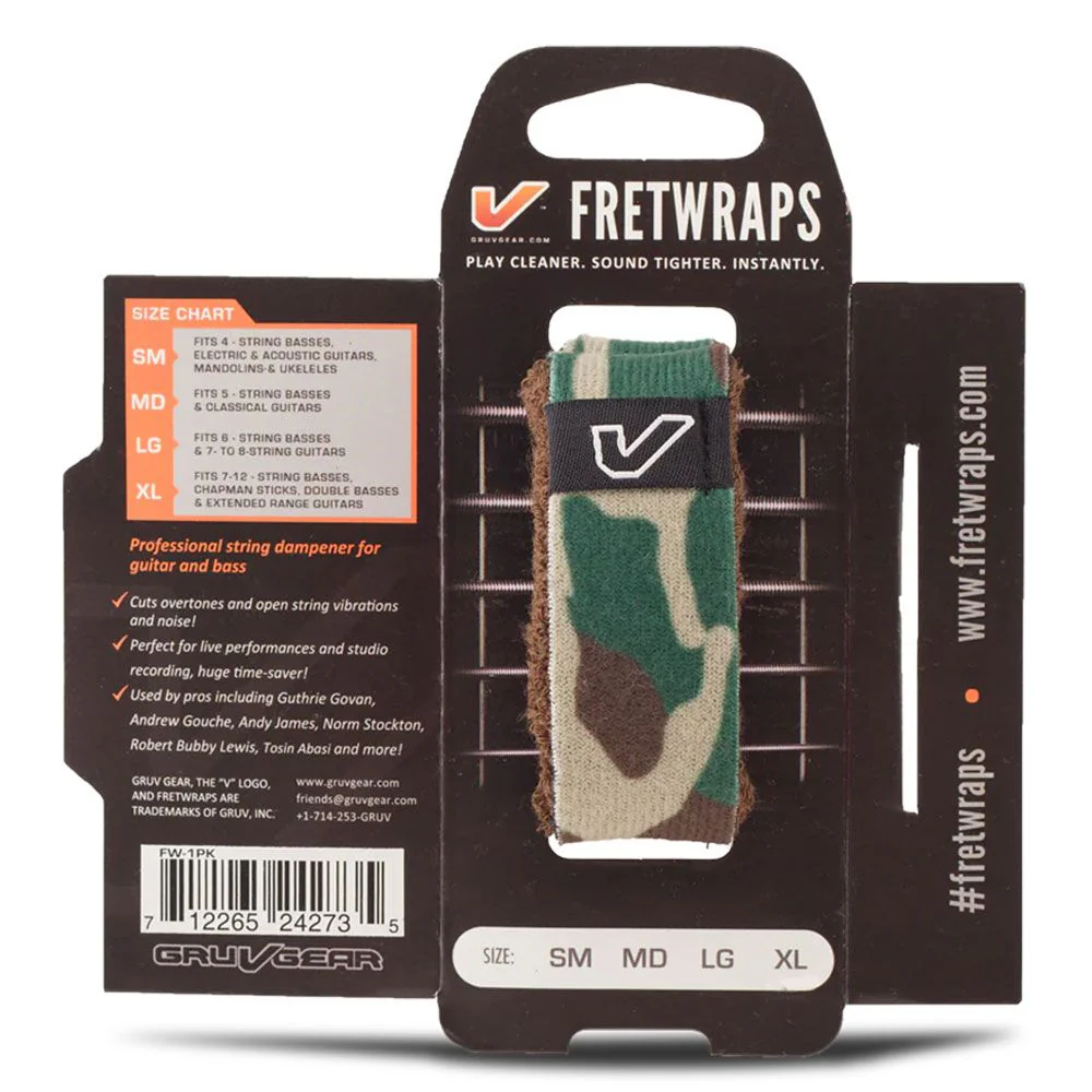 Gruvgear Fretwrap String Muter 1-pack - Small (Camo Green)