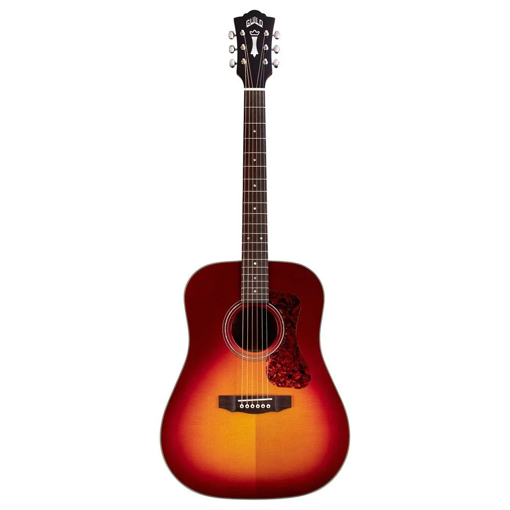 Guild D-140 Acoustic Guitar (Cherry Burst) inc Gig Bag