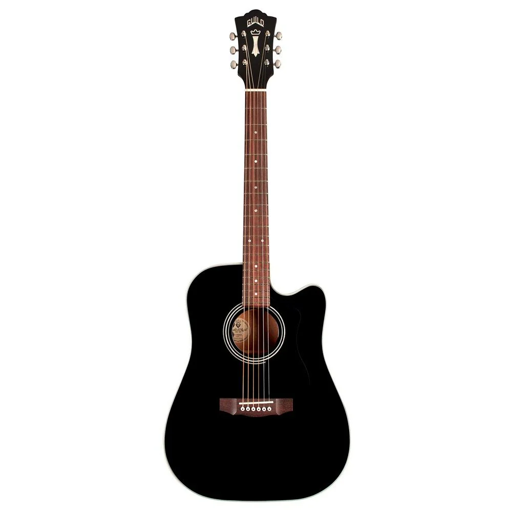 Guild D-140CE Acoustic Electric w/ Cutaway Guitar (Black) inc Gig Bag