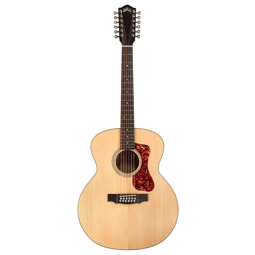 Guild F-2512E Maple Archback Acoustic Electric Guitar (Natural) inc Gig Bag