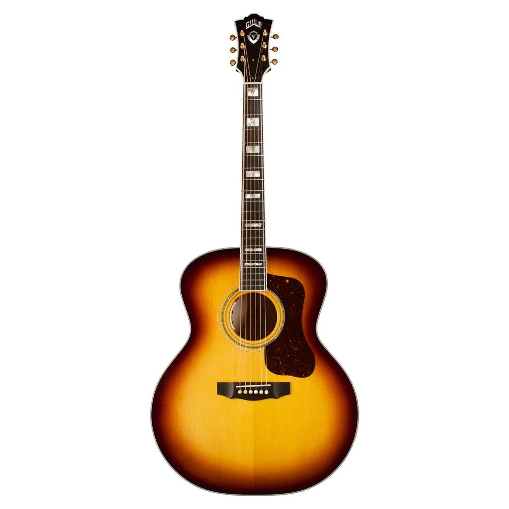 Guild F-55E SP/RW Acoustic Electric Guitar (Antique Burst) inc Hard Case
