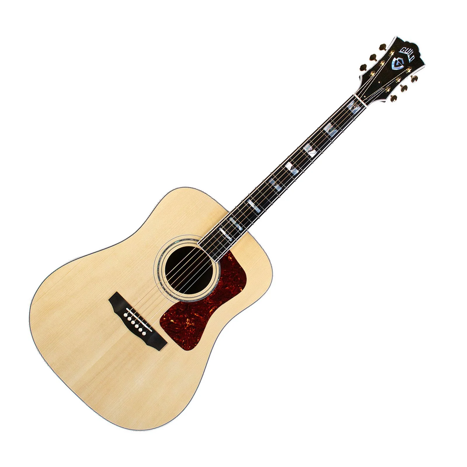 Guild USA D-55 Dreadnought Acoustic Guitar (Natural) inc Humidified Hardshell Case