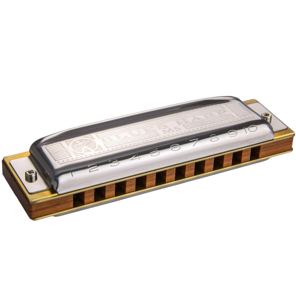 Hohner Blues Harp - 10 Hole Diatonic Harmonica w/ Wooden Reed in Key F