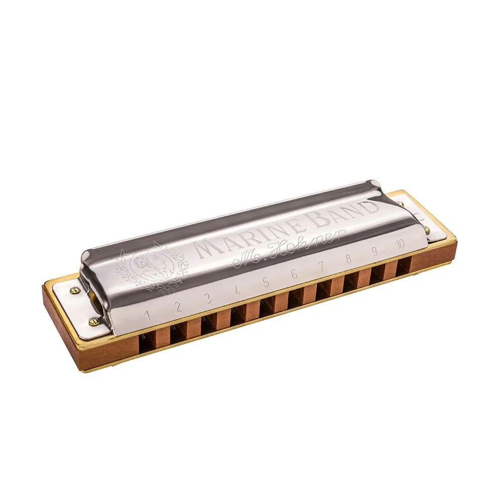 Hohner Marine Band - 10 Hole Diatonic Harmonica w/ Wooden Reed in Key C