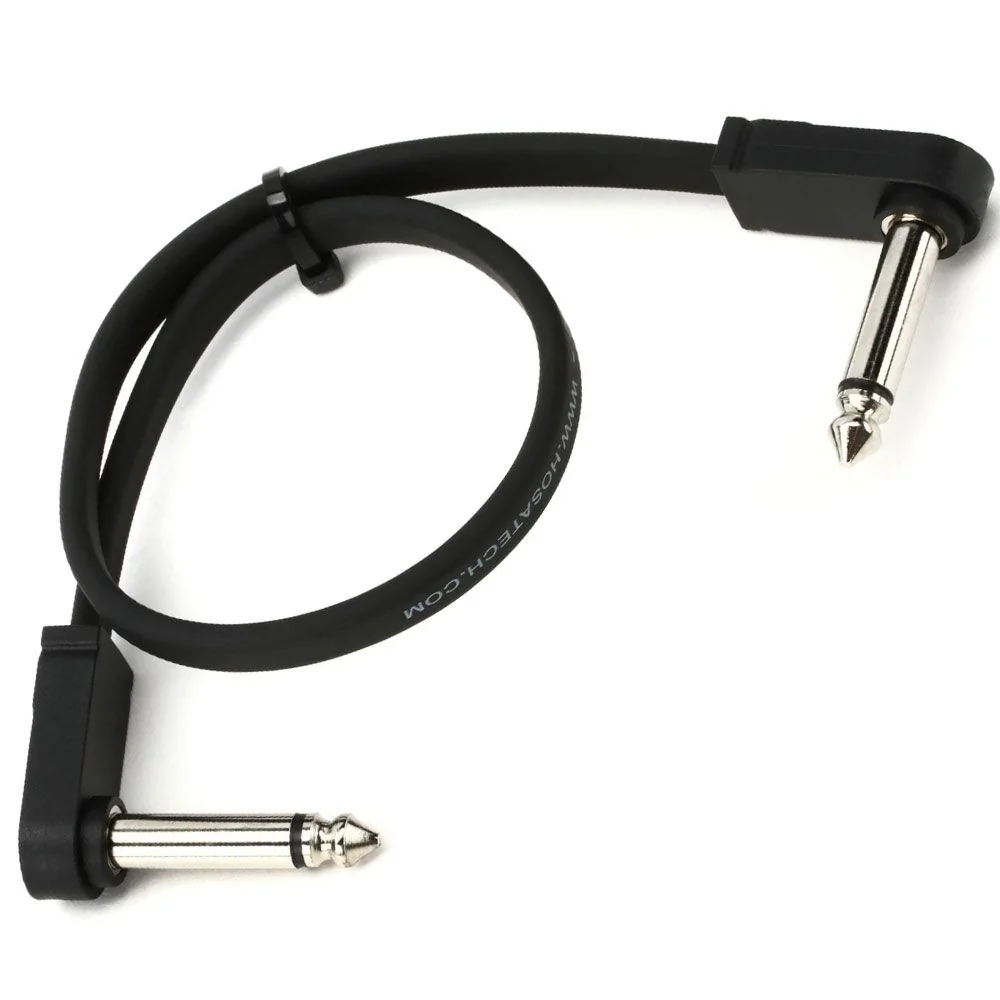 Hosa CFP112 Flat Guitar Patch Cable Low-profile Right-Angle to Same (12")