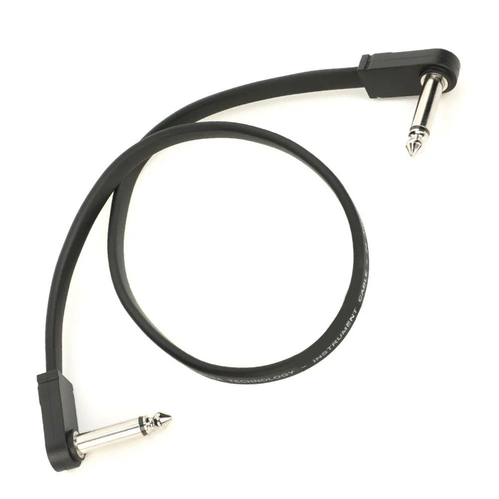 Hosa CFP118 Flat Guitar Patch Cable Molded Low-Profile Right-Angle to Same (18")