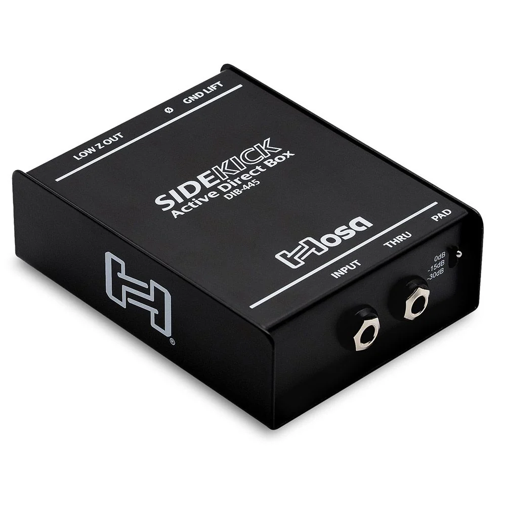 Hosa DIB-445 Sidekick 1/4" TS to XLRM Active DI Box