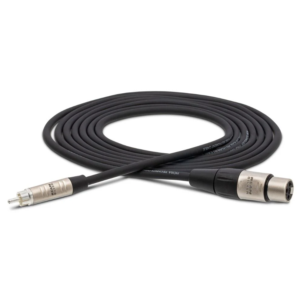 Hosa HXR020 Pro Unbalanced Interconnect REAN XLR3F to RCA (20 ft)