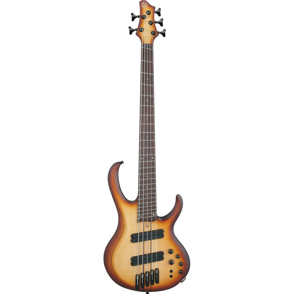Ibanez BTB705LMNNF 5 String Electric Bass (Natural Browned Burst Flat)