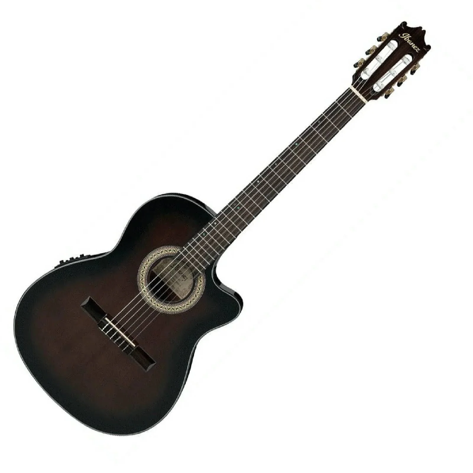 Ibanez GA35TCE DVS Thinline Classical Acoustic Electric Guitar Dark Violin Sunburs