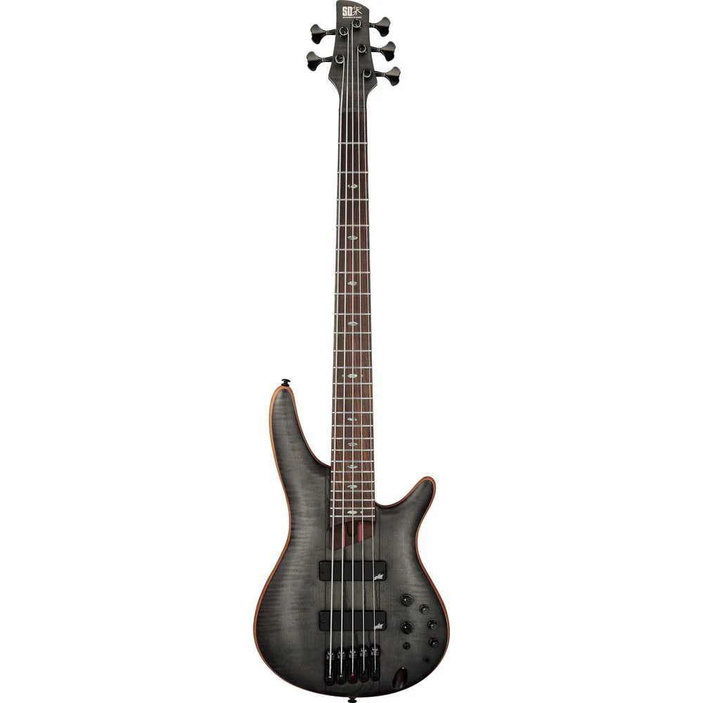 Ibanez SR1455DW 5-String Bass Guitar (Transparent Gray Flat)