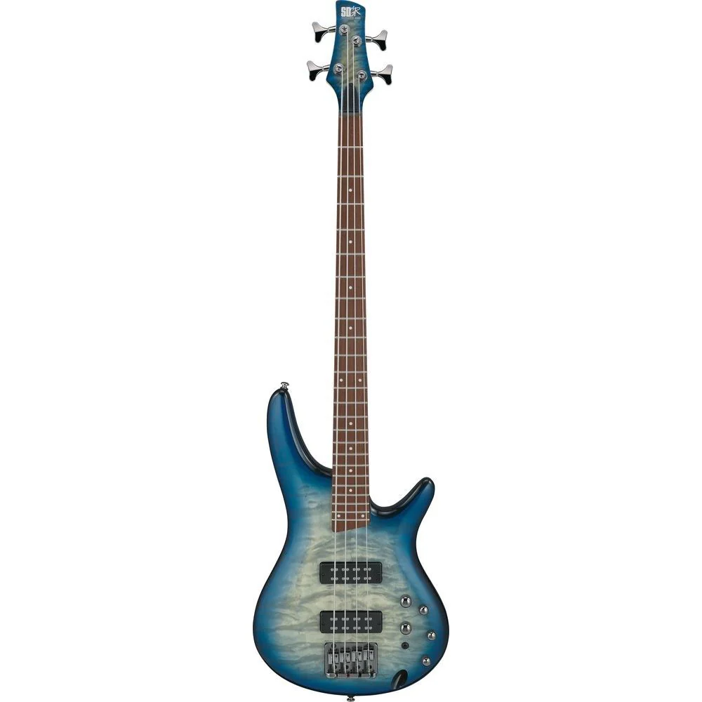 Ibanez SR400EQM Electric Bass (Stained Cosmic Blue Starburst)