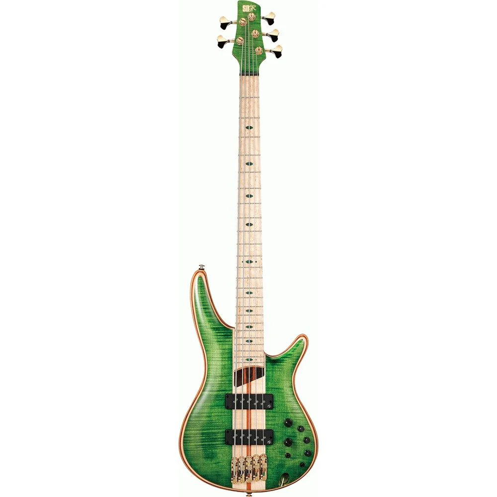 Ibanez SR5FMDX EGL 5-String Premium Electric Bass inc Gig Bag (Emerald Green Low Gloss)