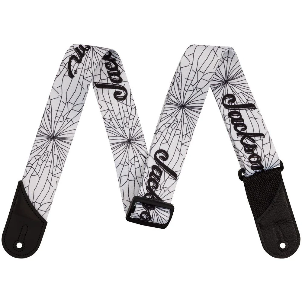 Jackson Cracked Mirror Strap (White) 2"