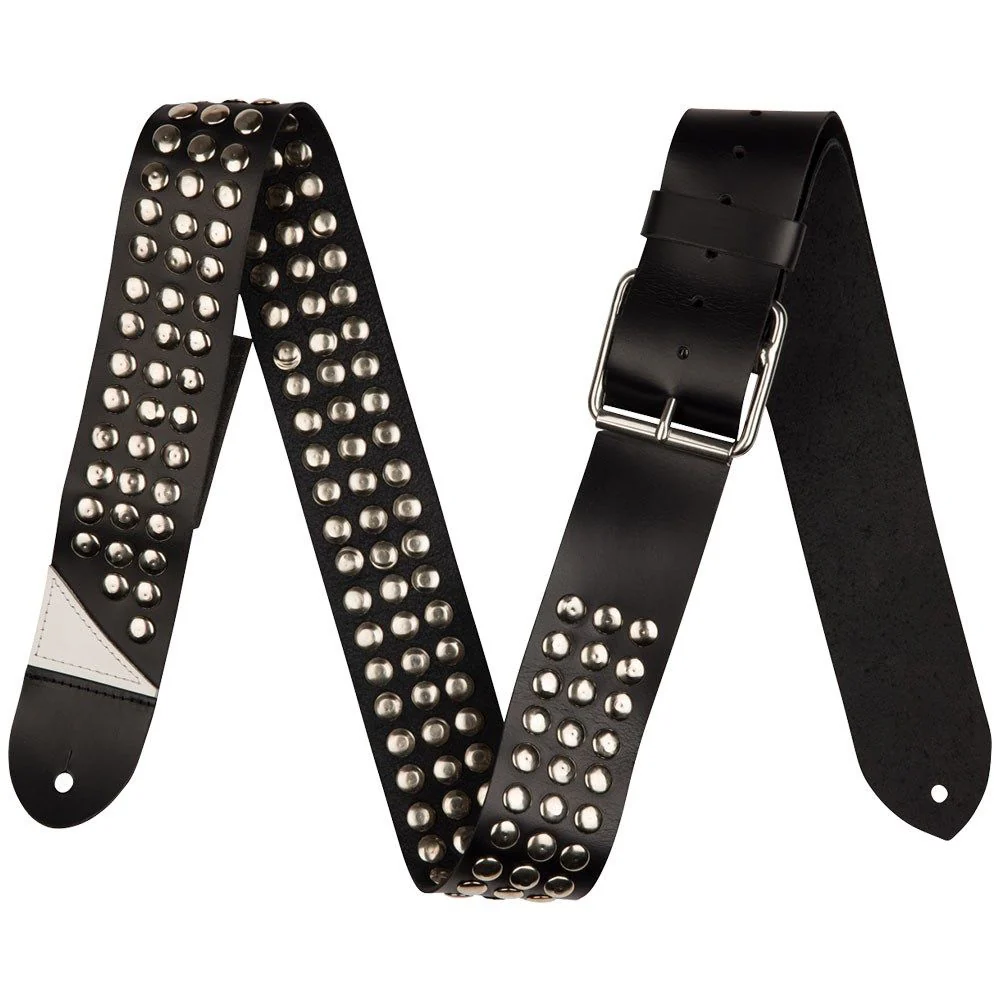 Jackson Stud Leather Strap (Black) 2.5"