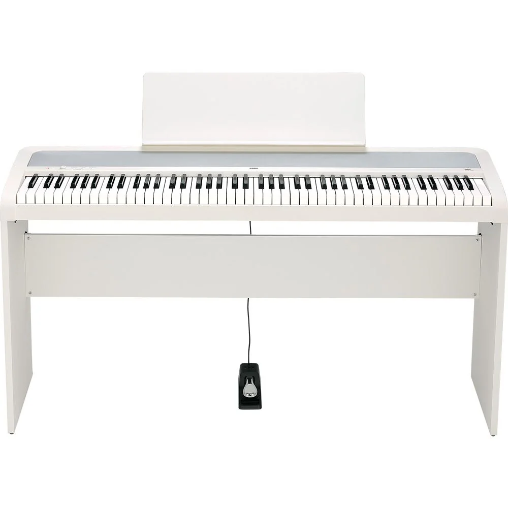 Korg B2 Plus 88-Note Weighted Digital Piano w/ Stand Pack (White)