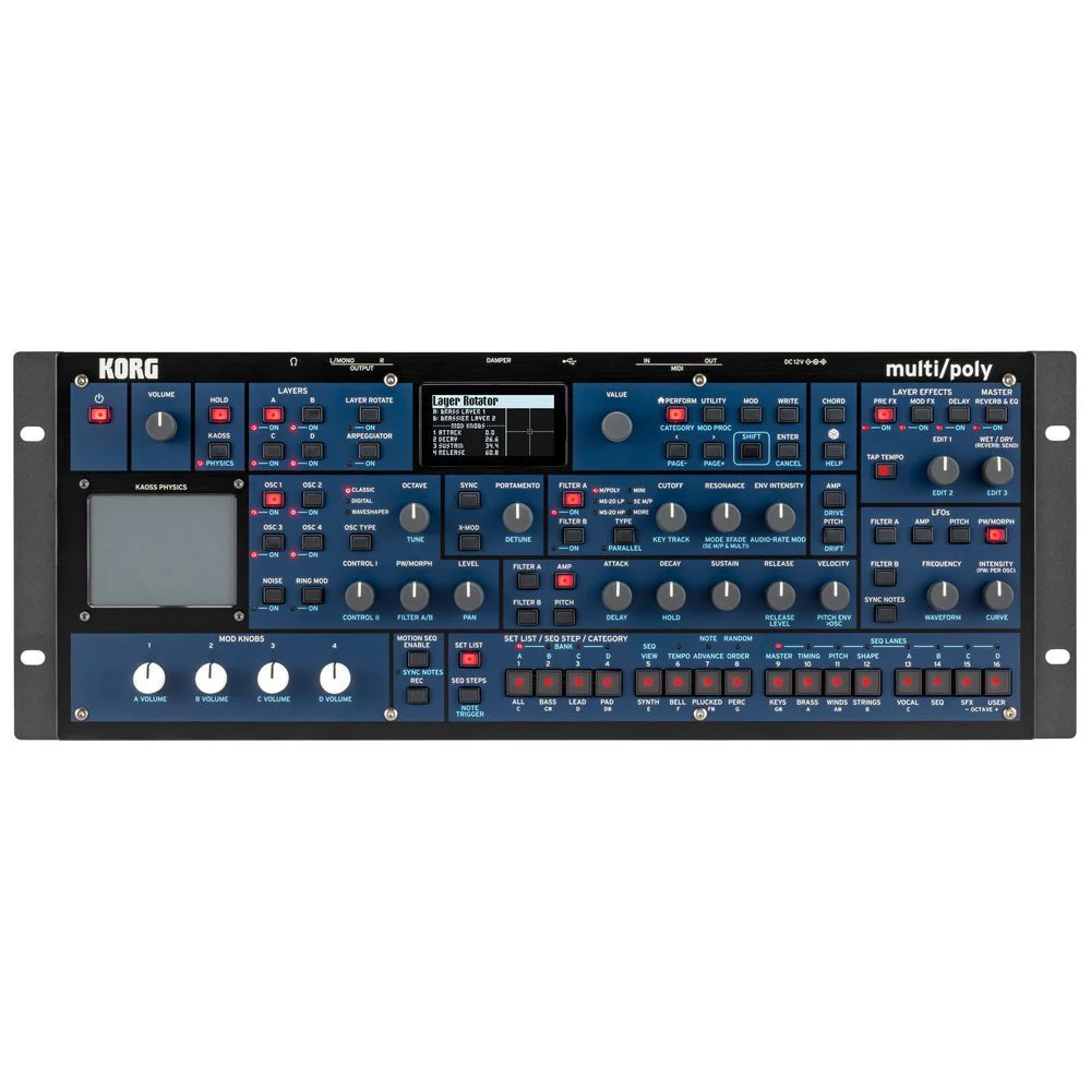 Korg Multi/Poly-M Rackmount Module Digital Synthesizer