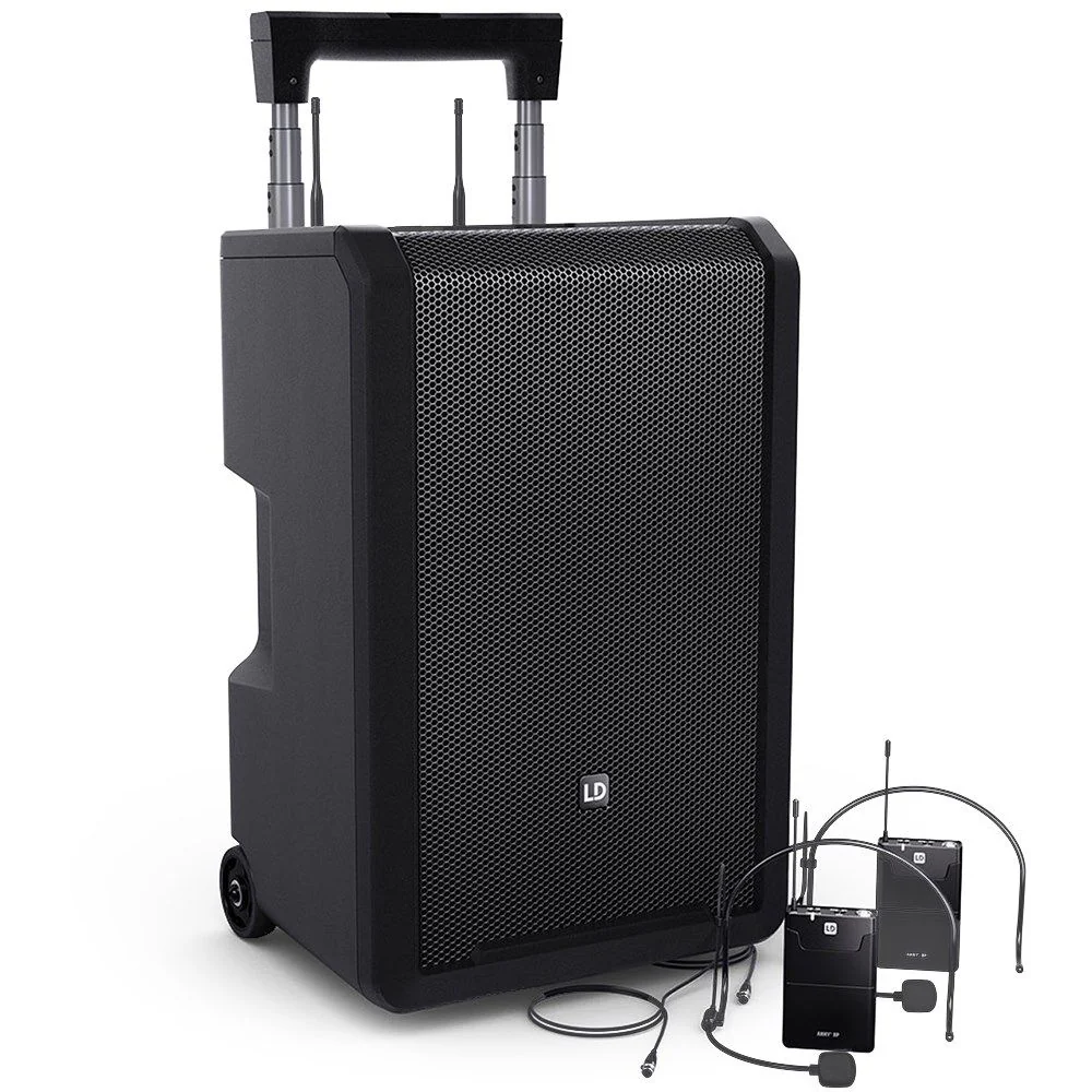 LD Systems ANNY10 Wireless Pack w/ 2x Headsets Mics & Body Packs (584-608 MHz)
