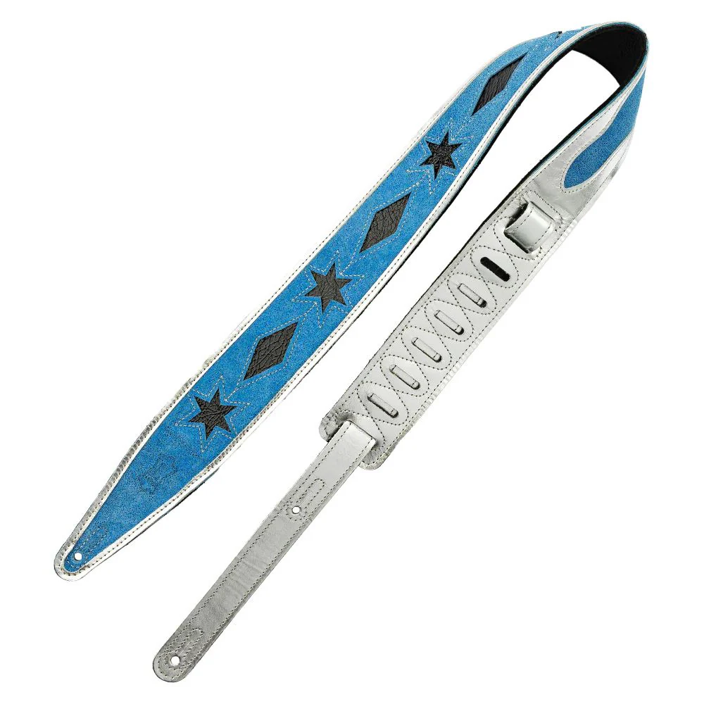 Levys Leather Guitar Strap (Shock Rock Star)