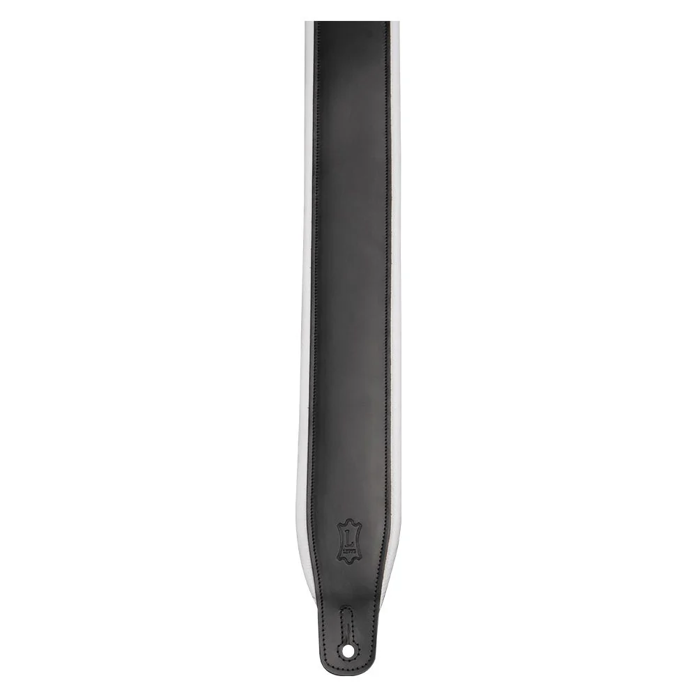 Levys Top Grain Leather Guitar Strap 3" Wide (Tuxedo)