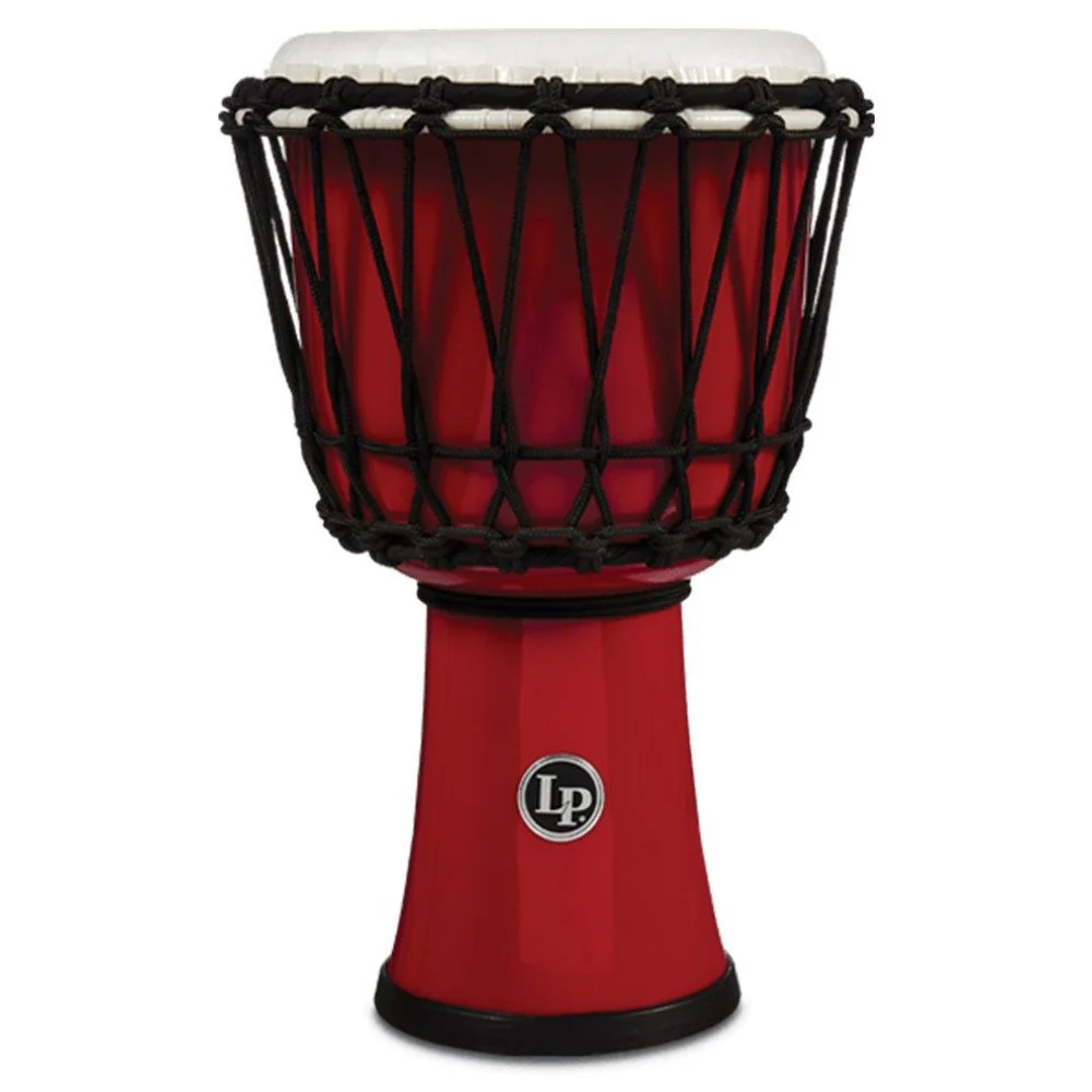 LP 7" Rope Tuned Circle Djembe with Perfect-Pitch Head (Red)
