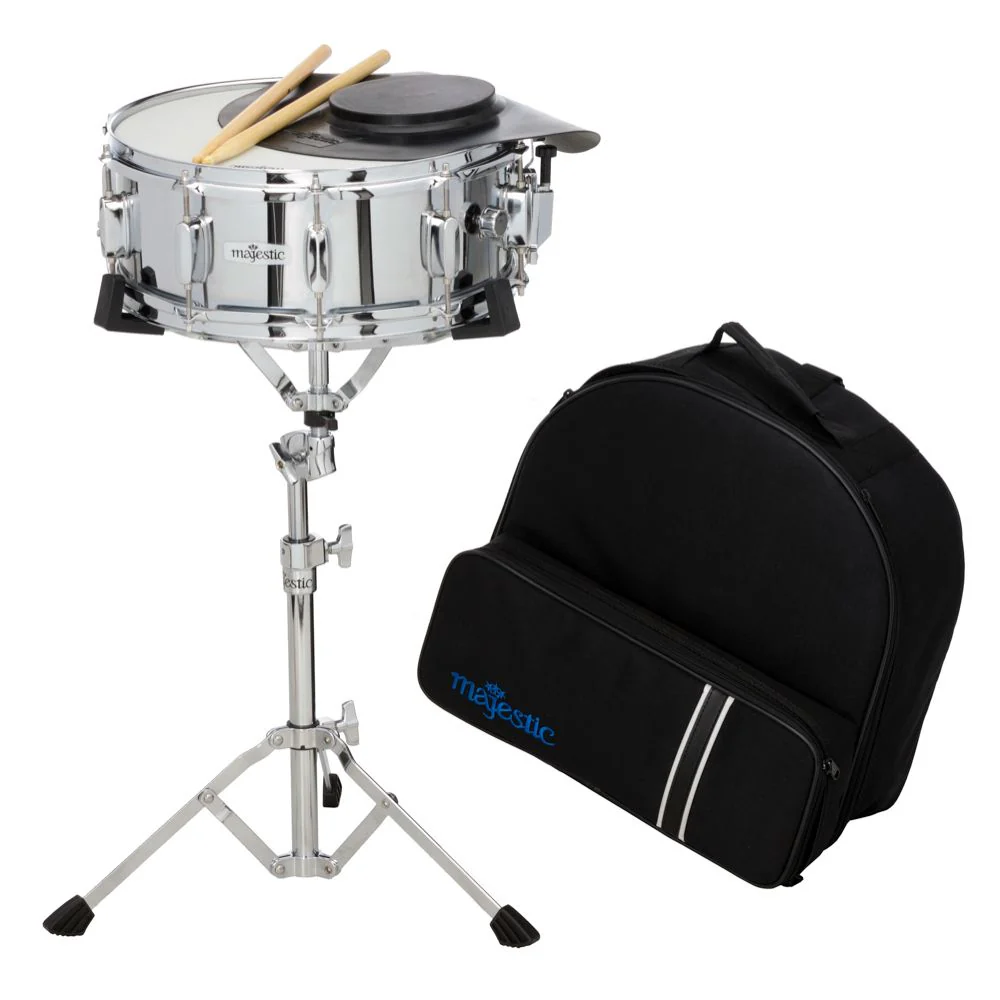 Majestic Snare Kit Series MAK14D Snare Kit w/ Backpack- Snare drum 14"x 5.5" 10 Lug