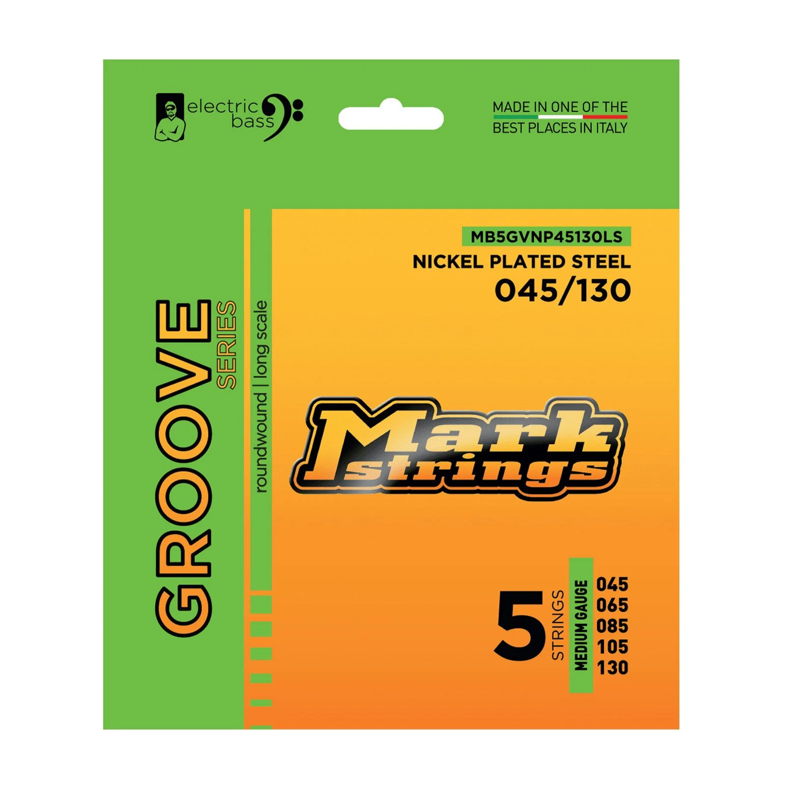 Markbass Groove Series Nickel Plated 5-String  Bass Guitar String Set 45-130